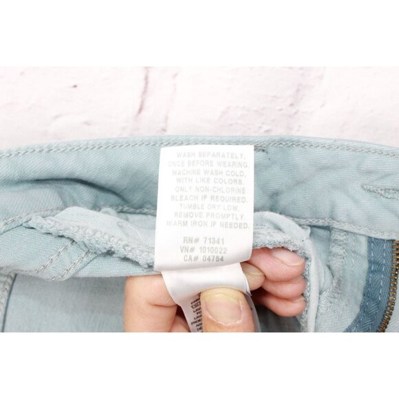 LL Bean True Shape Jeans High Rise Slim Leg Ankle Cotton Light Blue 8 - Picture 10 of 12